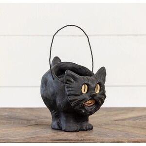 Ragon House Halloween 8" Black Vintage Cat Bucket Pail Fall Vintage Inspired NEW